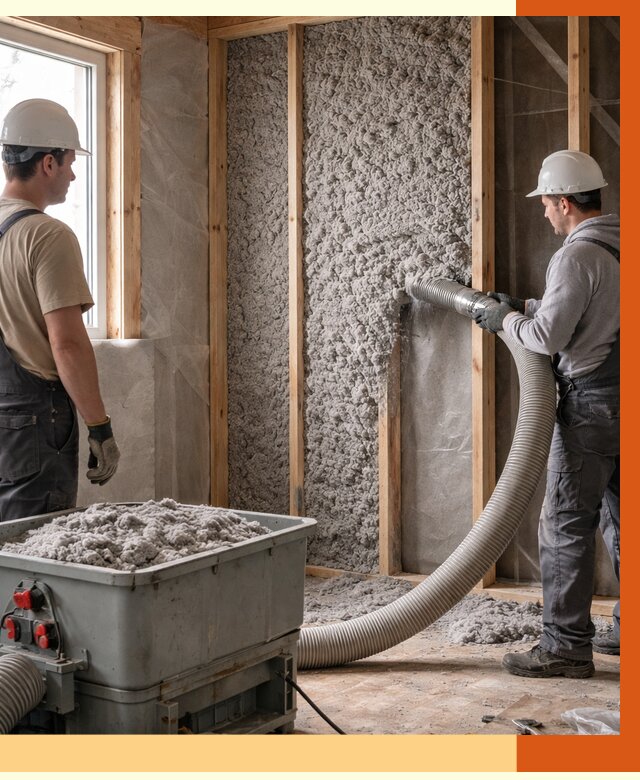 Утепление каркасного дома эковатой в Сызрани от 1823 руб. | ТепломастерСзр