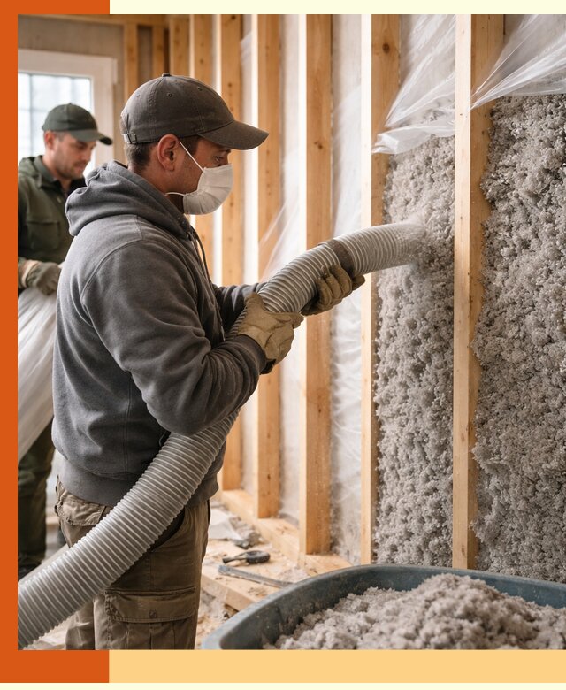 Утепление каркасного дома эковатой в Сызрани — качественно и надолго