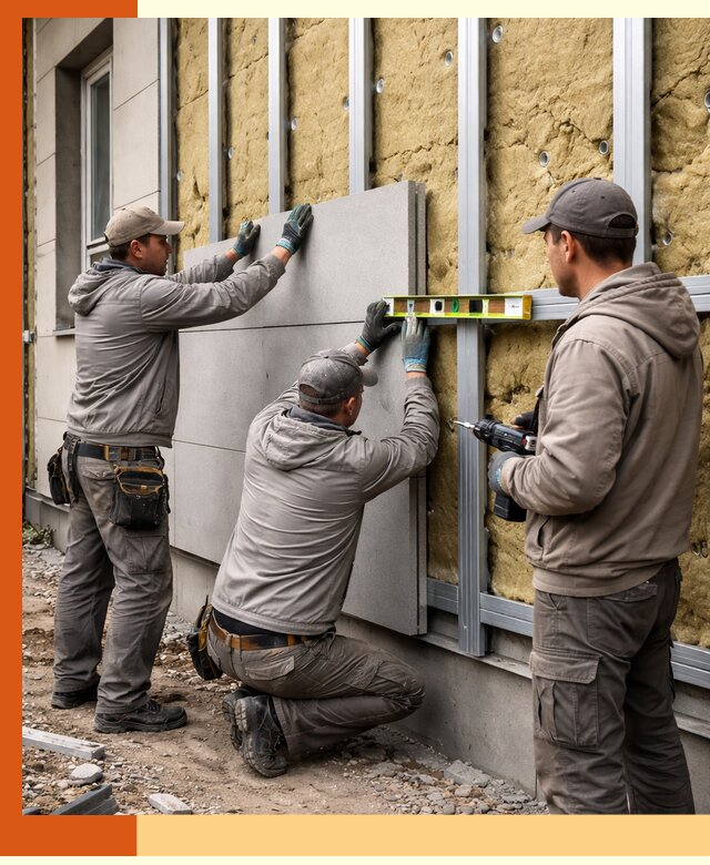 Утепление вентилируемого фасада под ключ в Сызрани