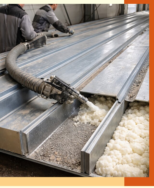 Заполнение пустот кровельных панелей в Сызрани от 7294 руб. под ключ | ТепломастерСзр