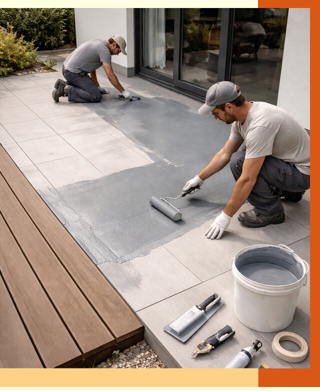 Гидроизоляция террасы в Сызрани под ключ от 7598 руб./м² | ТепломастерСзр